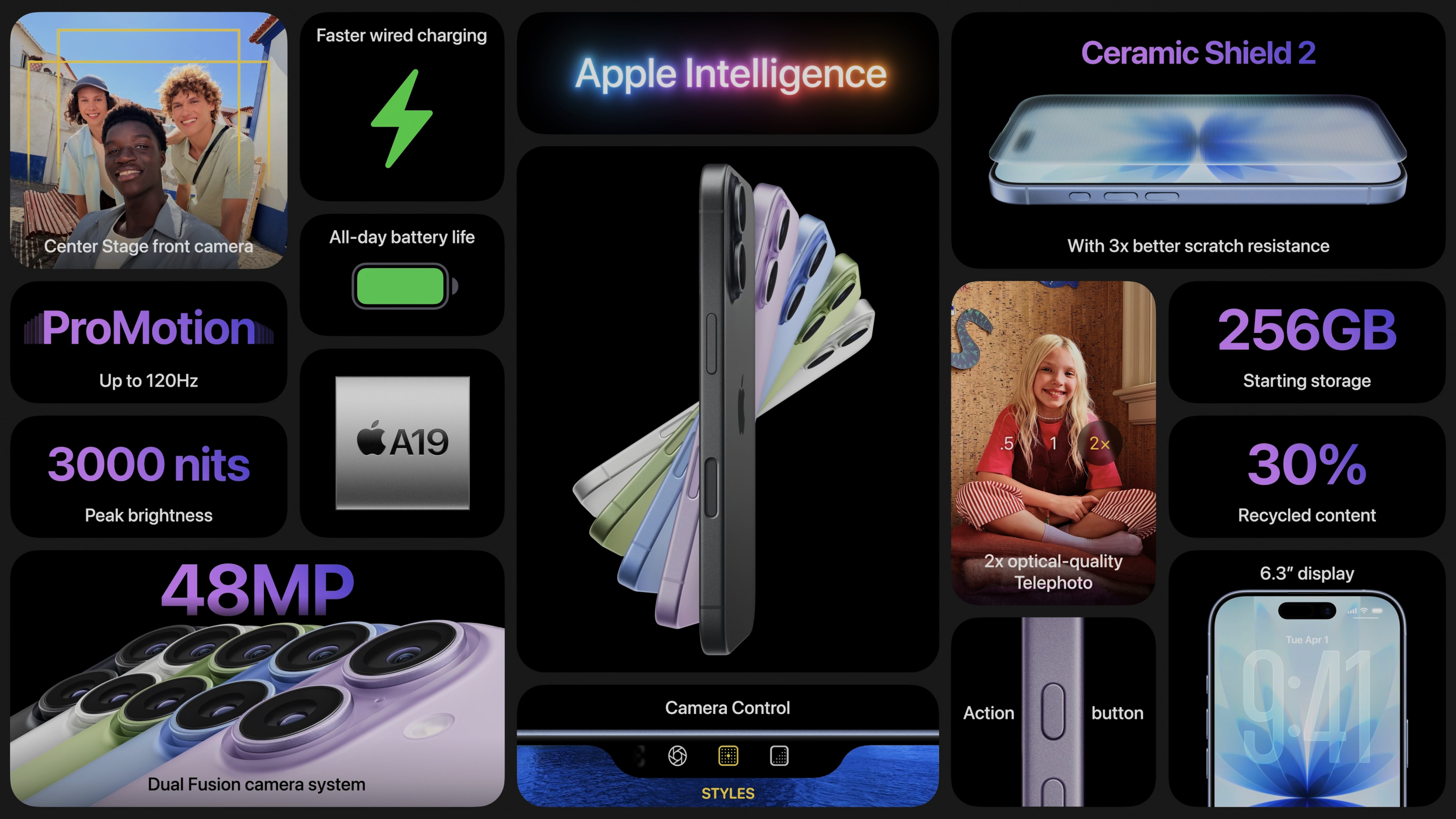 Apple announces $799 iPhone 17 with bigger 6.3-inch always-on ProMotion screen, A19 chip